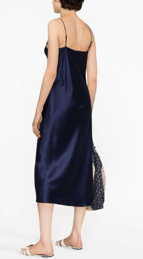 Polo Ralph Lauren Midi-jurk met V-hals Blauw