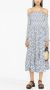 Polo Ralph Lauren Off-shoulder midi-jurk Blauw - Thumbnail 2