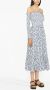 Polo Ralph Lauren Off-shoulder midi-jurk Blauw - Thumbnail 3