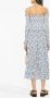 Polo Ralph Lauren Off-shoulder midi-jurk Blauw - Thumbnail 4
