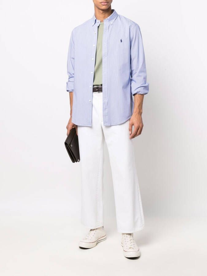 Polo Ralph Lauren Overhemd met logostreep Blauw