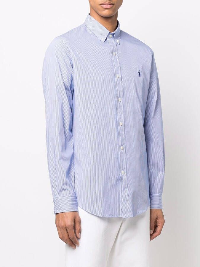 Polo Ralph Lauren Overhemd met logostreep Blauw