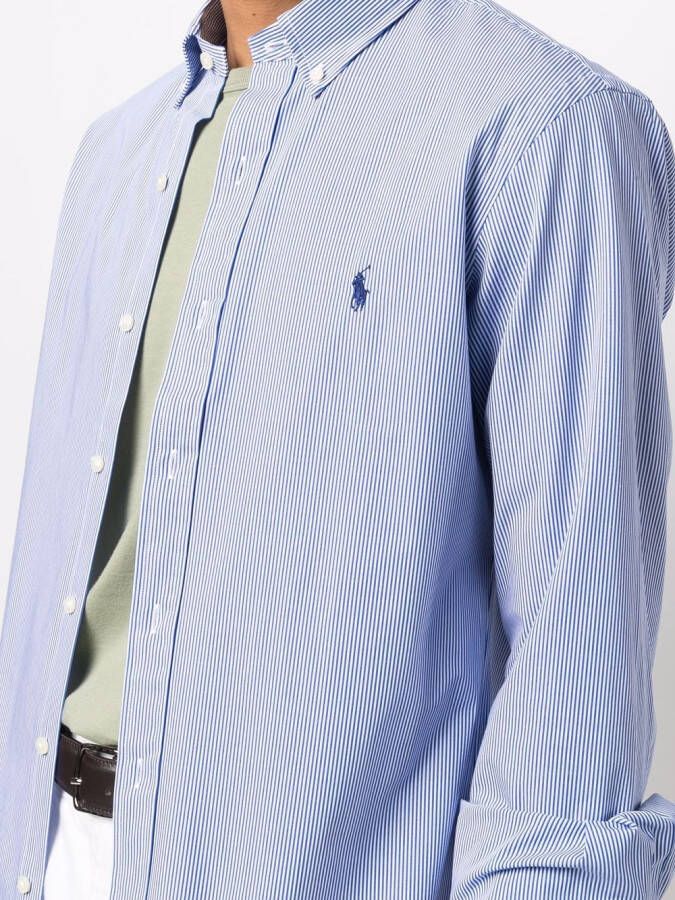 Polo Ralph Lauren Overhemd met logostreep Blauw