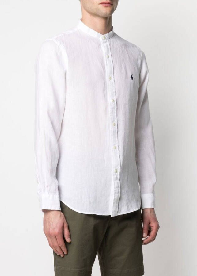 Polo Ralph Lauren Overhemd zonder kraag Wit