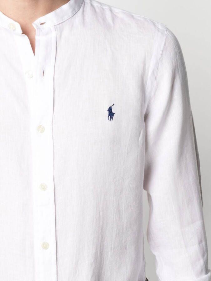 Polo Ralph Lauren Overhemd zonder kraag Wit