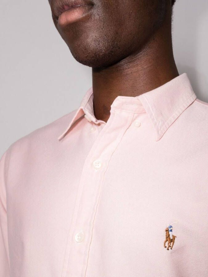 Polo Ralph Lauren Oxford getailleerd overhemd Roze