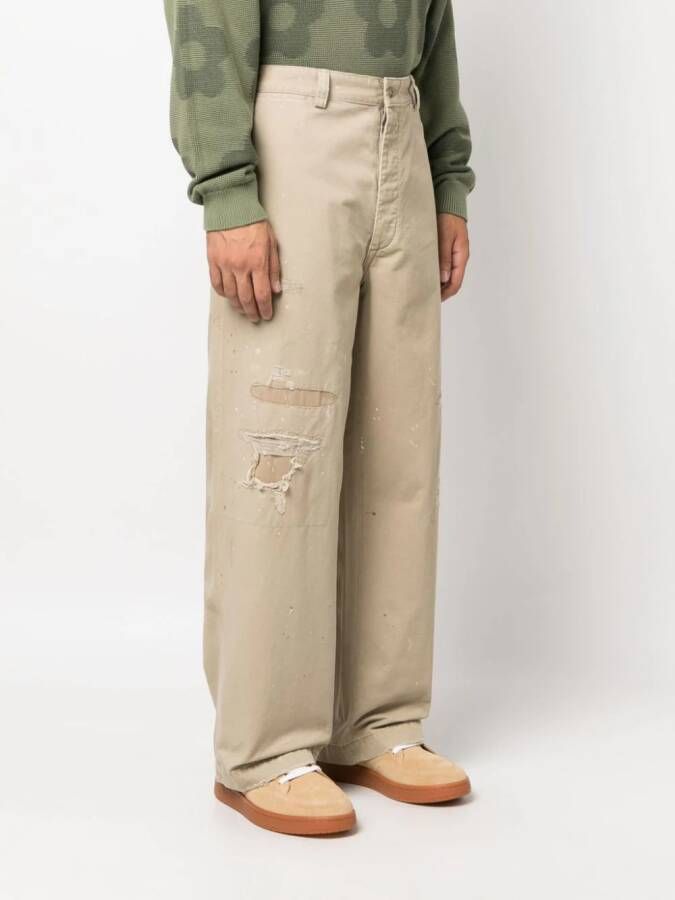 Polo Ralph Lauren Jeans met verfspetters Bruin