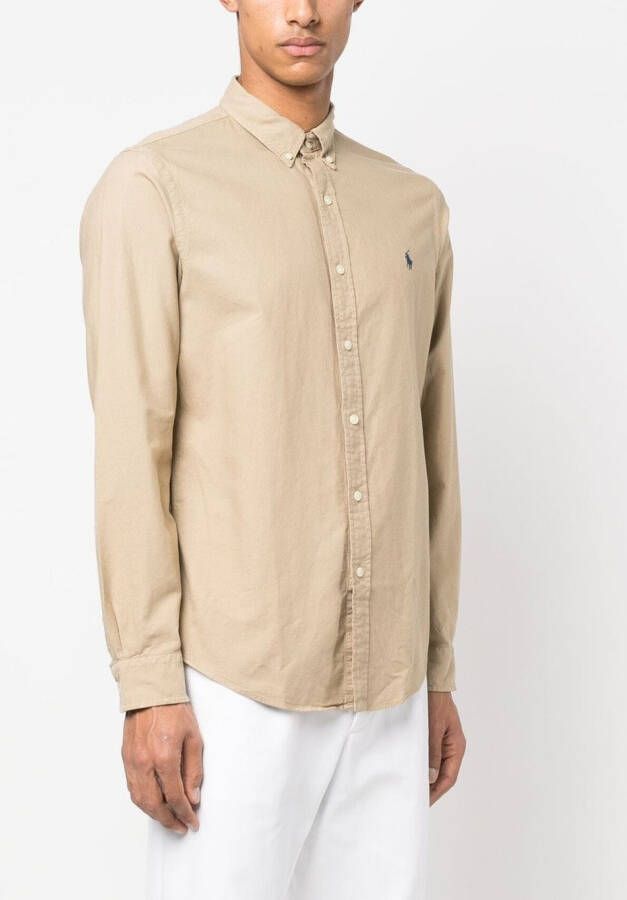 Polo Ralph Lauren Overhemd met knopen Beige