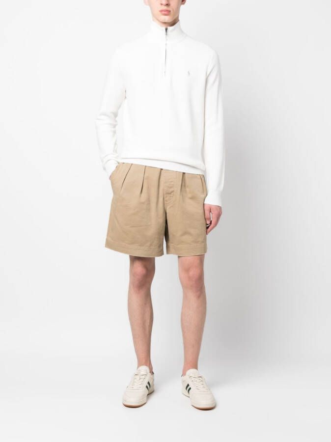 Polo Ralph Lauren Sweater met halve rits Wit