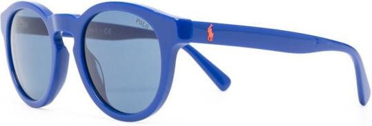 Polo Ralph Lauren Polo Pony zonnebril met rond montuur Blauw