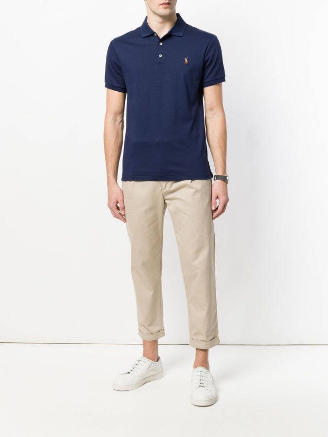 Polo Ralph Lauren Katoenen poloshirt met geborduurd logo Blauw