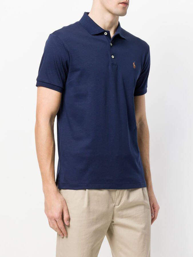 Polo Ralph Lauren Katoenen poloshirt met geborduurd logo Blauw