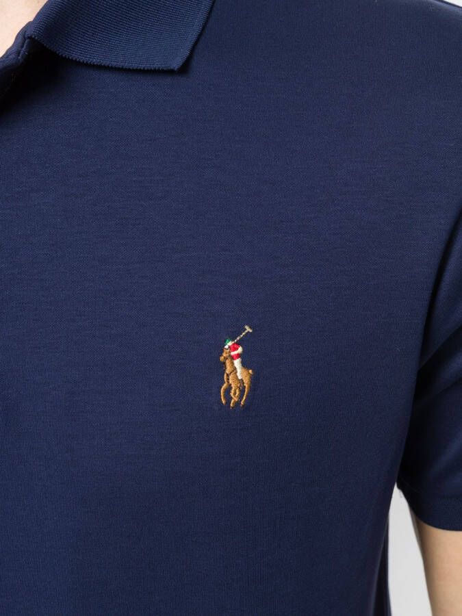 Polo Ralph Lauren Katoenen poloshirt met geborduurd logo Blauw