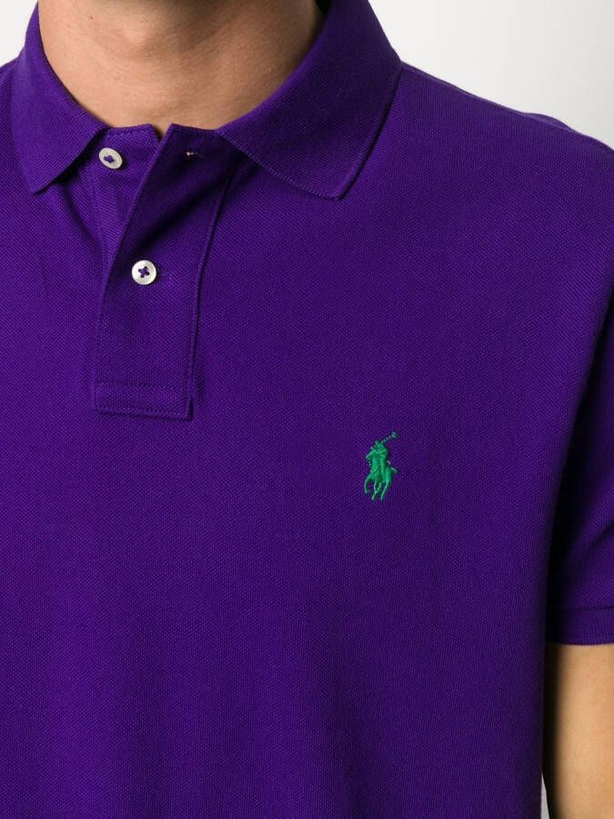 Polo Ralph Lauren Poloshirt met geborduurd logo Paars