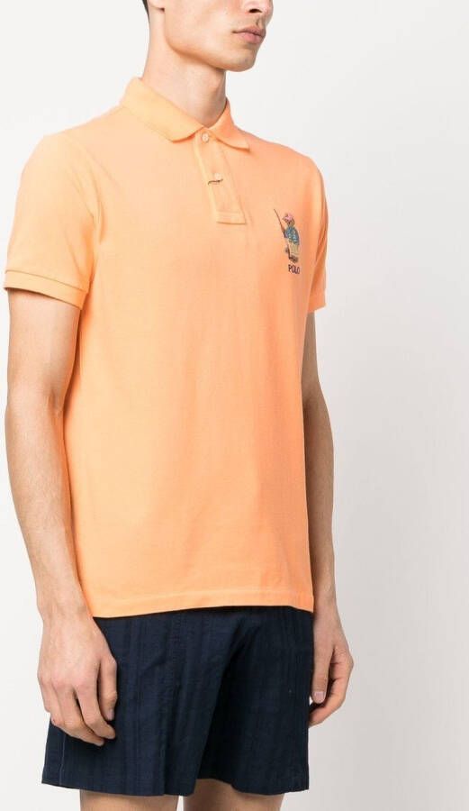 Polo Ralph Lauren Poloshirt met teddybeerprint Oranje