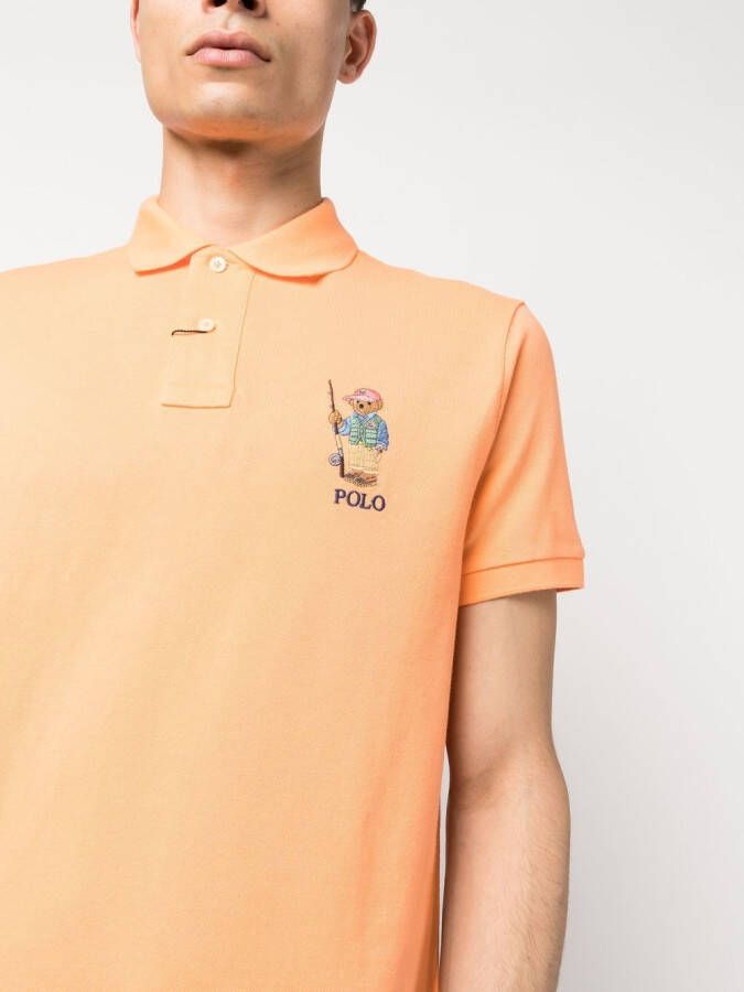 Polo Ralph Lauren Poloshirt met teddybeerprint Oranje