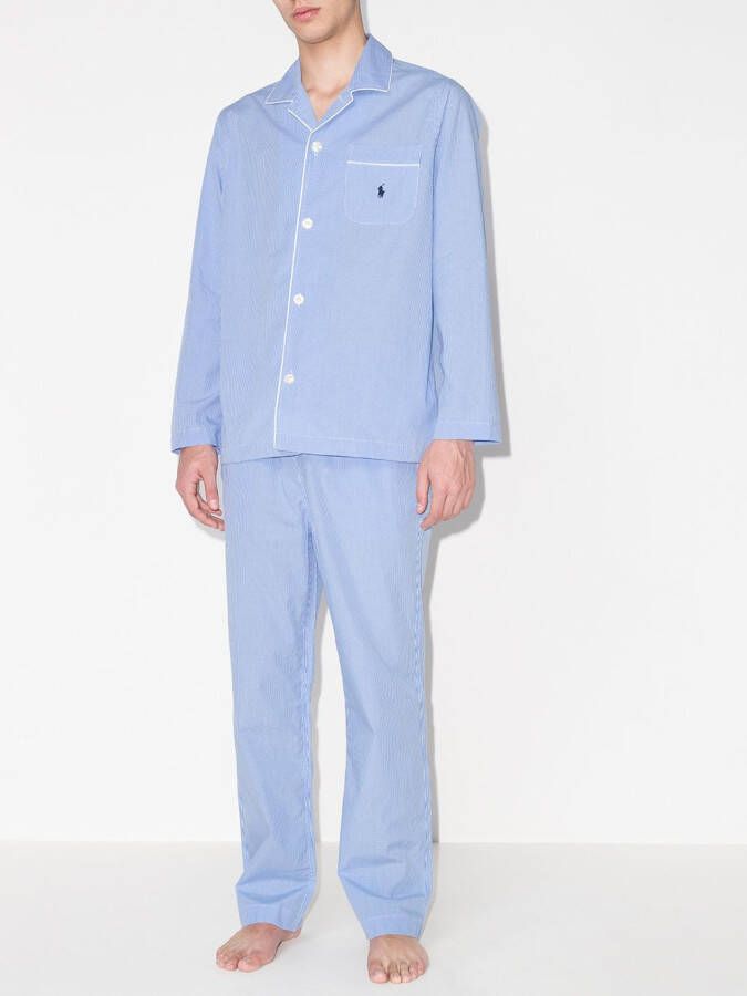 Polo Ralph Lauren Pyjama met gingham ruit Blauw