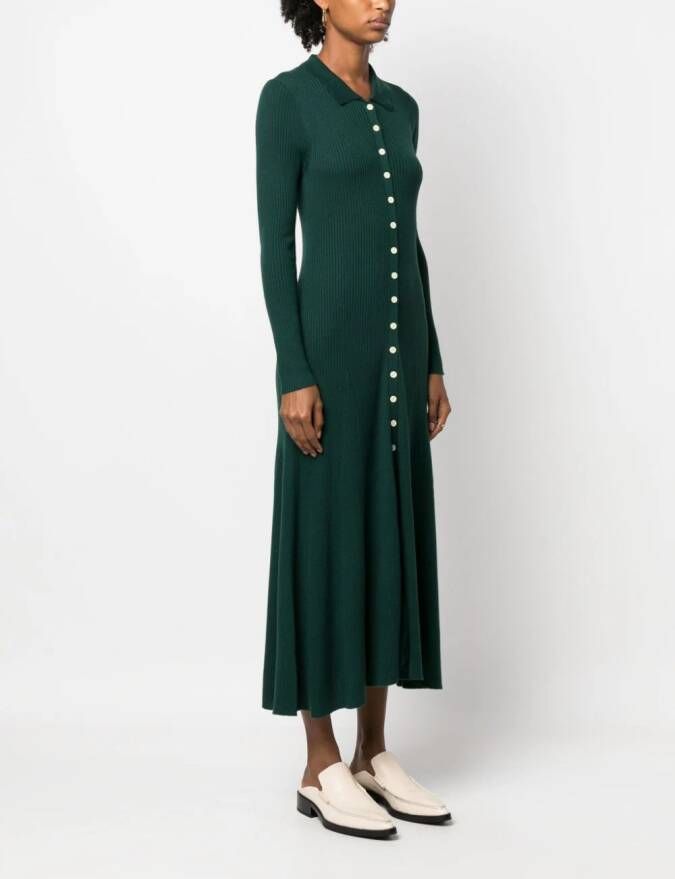 Polo Ralph Lauren Ribgebreide midi-jurk Groen