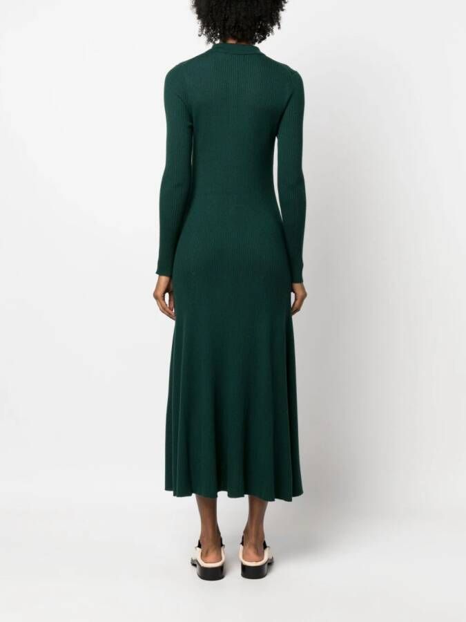Polo Ralph Lauren Ribgebreide midi-jurk Groen
