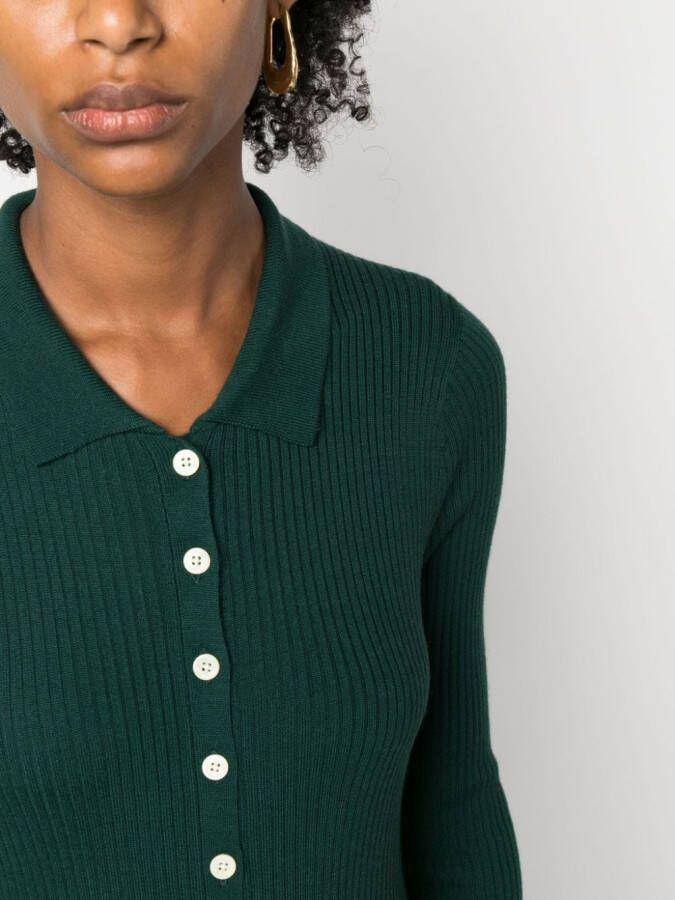 Polo Ralph Lauren Ribgebreide midi-jurk Groen