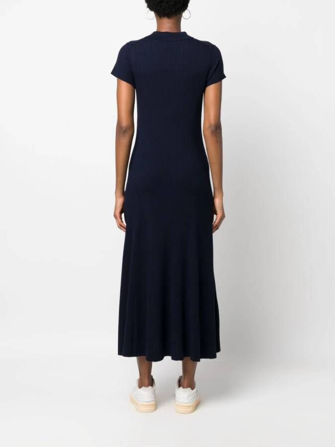 Polo Ralph Lauren Ribgebreide jurk Blauw