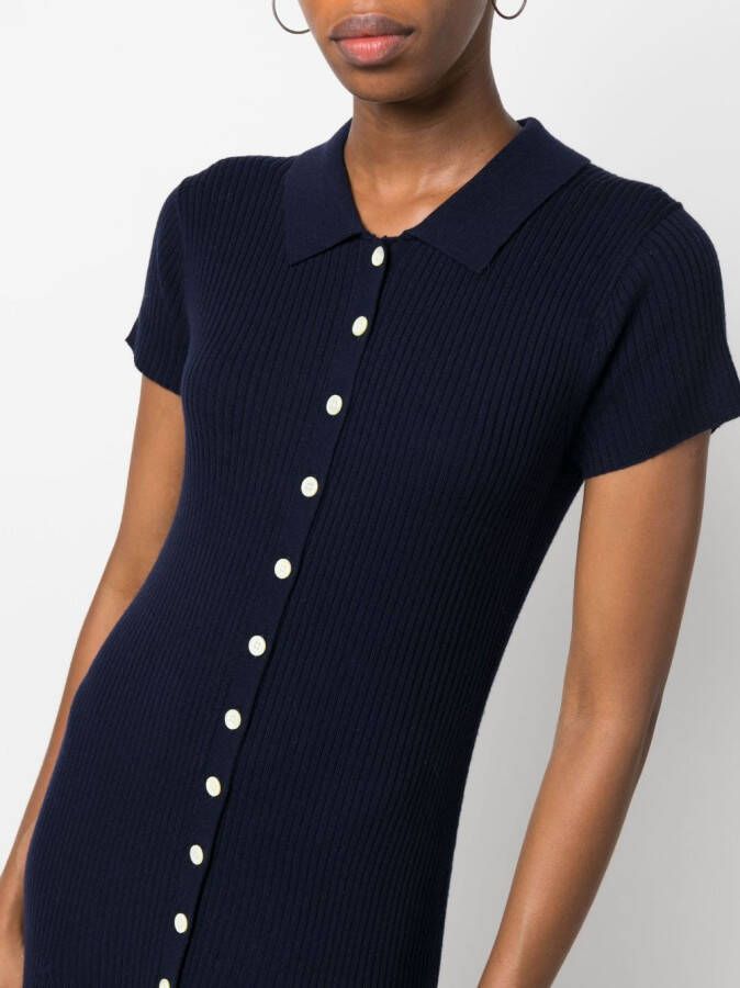 Polo Ralph Lauren Ribgebreide jurk Blauw