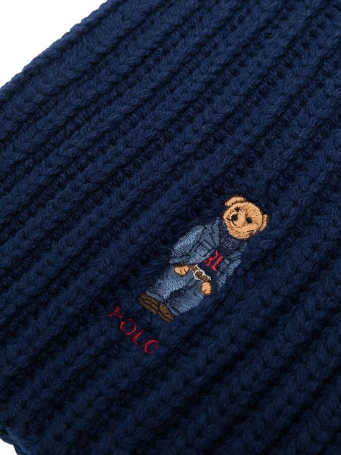 Polo Ralph Lauren Ribgebreide sjaal Blauw
