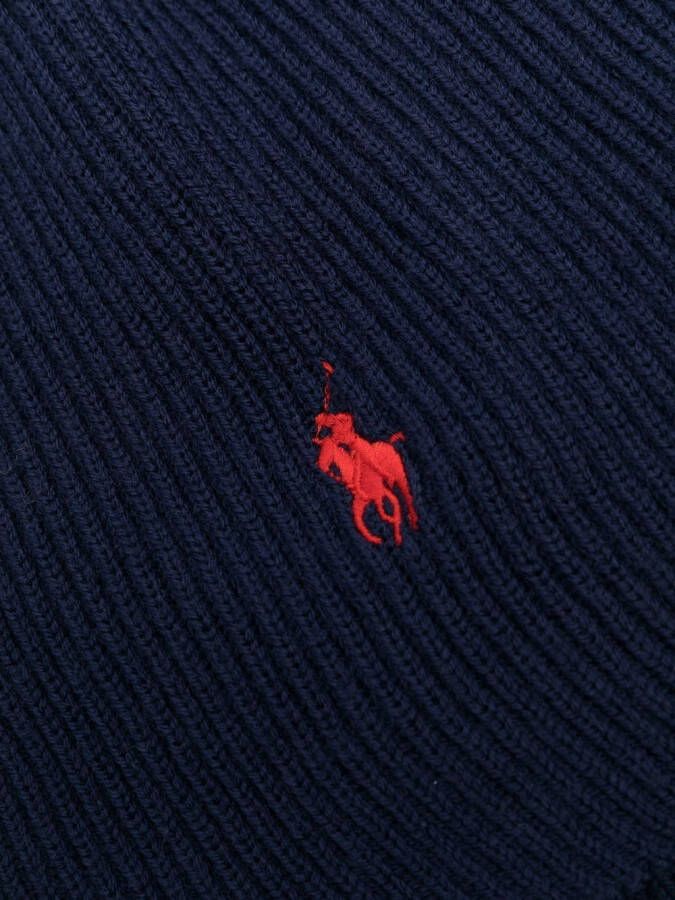 Polo Ralph Lauren Ribgebreide sjaal Blauw