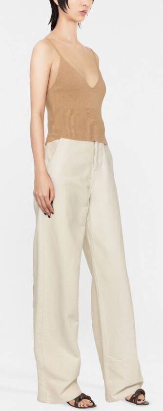 Polo Ralph Lauren Ribgebreide top Beige