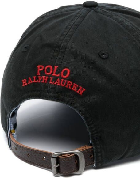 Polo Ralph Lauren Honkbalpet met geborduurd logo Zwart