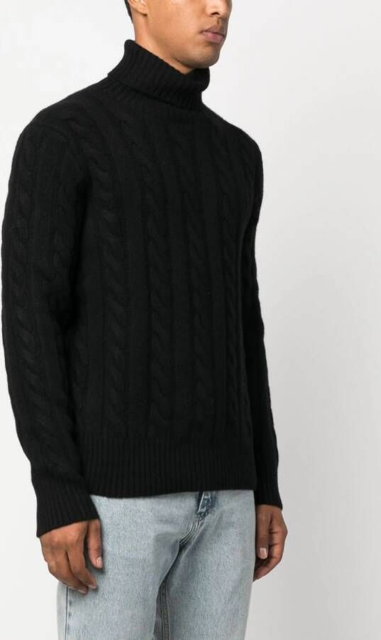 Polo Ralph Lauren Kabelgebreide coltrui Zwart