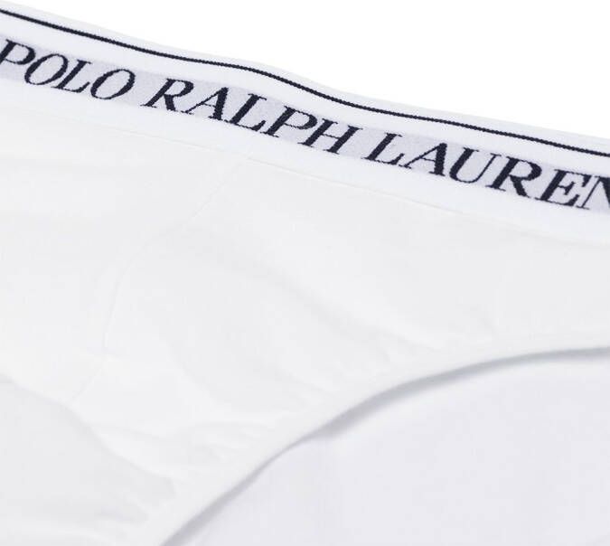 Polo Ralph Lauren Set van 3 slips met logo tailleband Wit