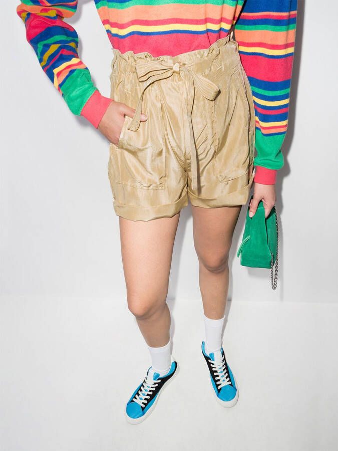 Polo Ralph Lauren Shorts met paperbag taille Beige
