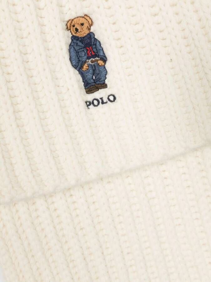 Polo Ralph Lauren Sjaal met borduurwerk Beige