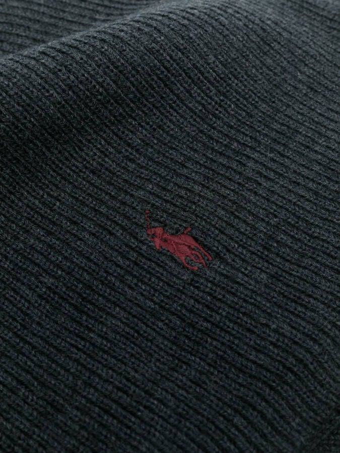 Polo Ralph Lauren Sjaal met geborduurd logo Grijs