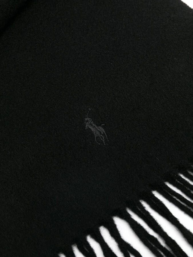 Polo Ralph Lauren Sjaal met geborduurd logo Zwart