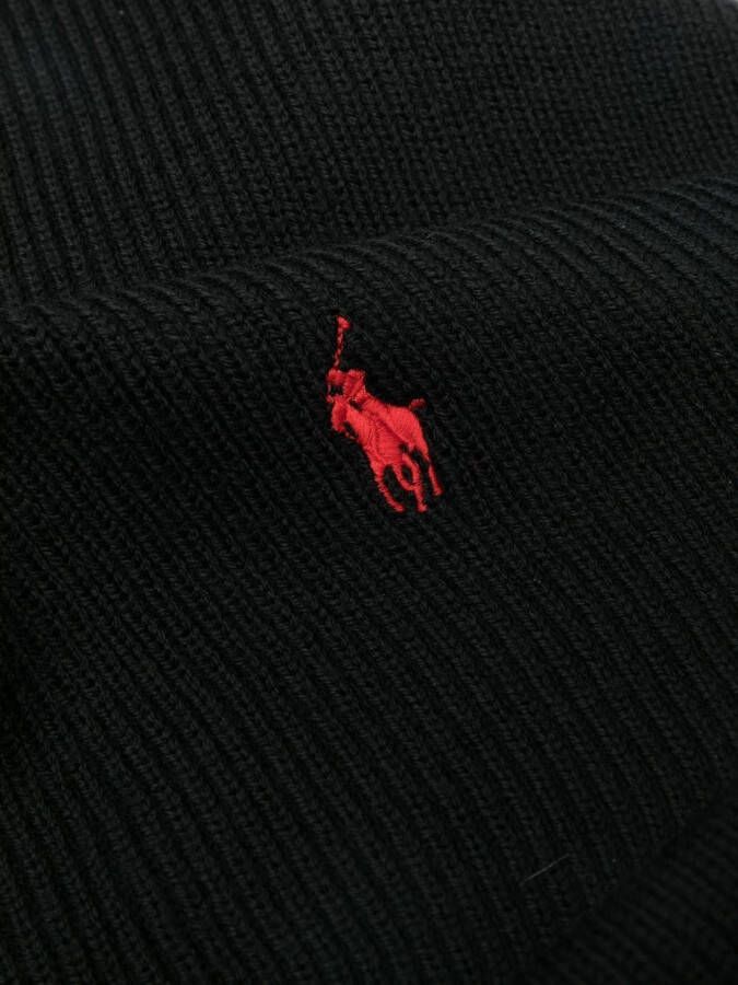 Polo Ralph Lauren Sjaal met geborduurd logo Zwart