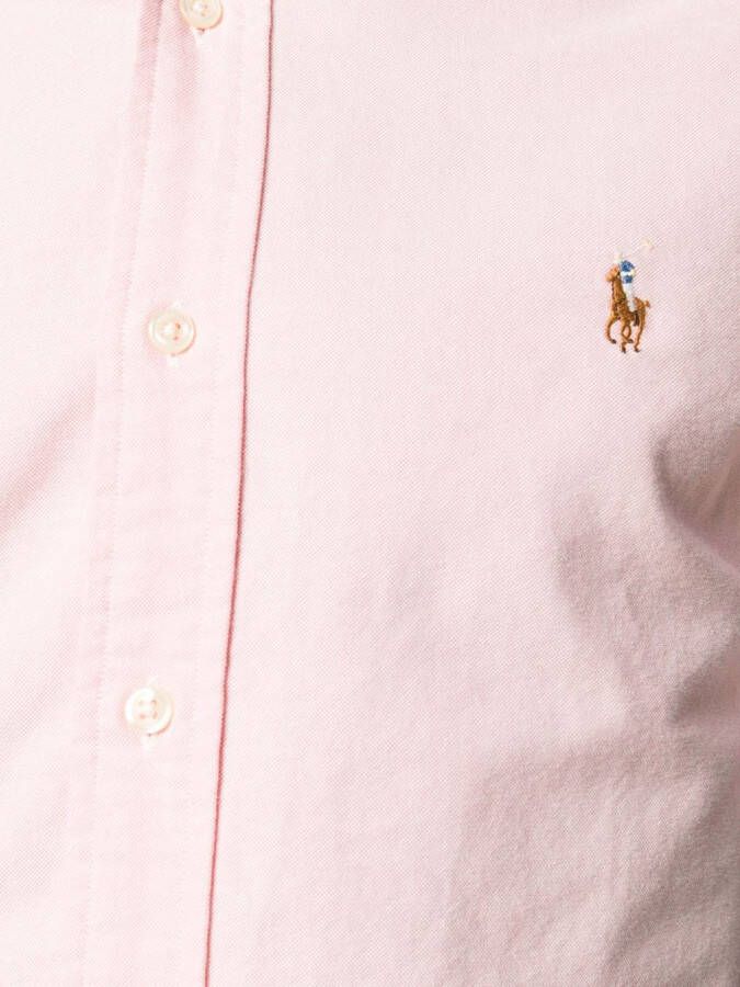 Polo Ralph Lauren slim-fit overhemd met logo Roze