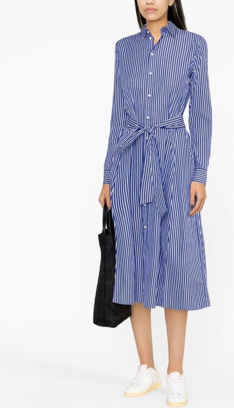 Polo Ralph Lauren Blousejurk met ceintuur Blauw