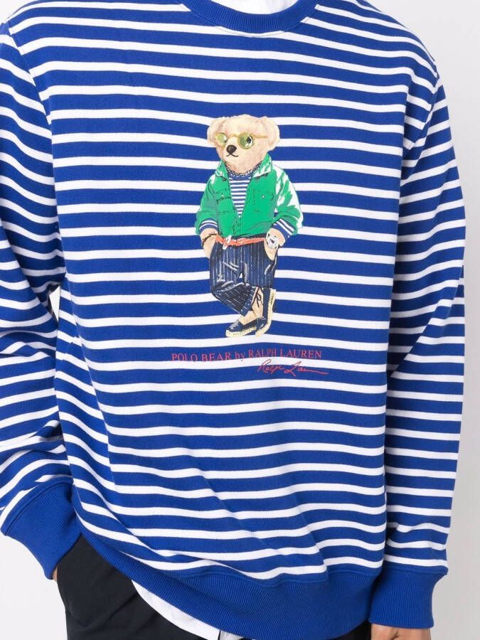 Polo Ralph Lauren Sweater met beerprint Blauw