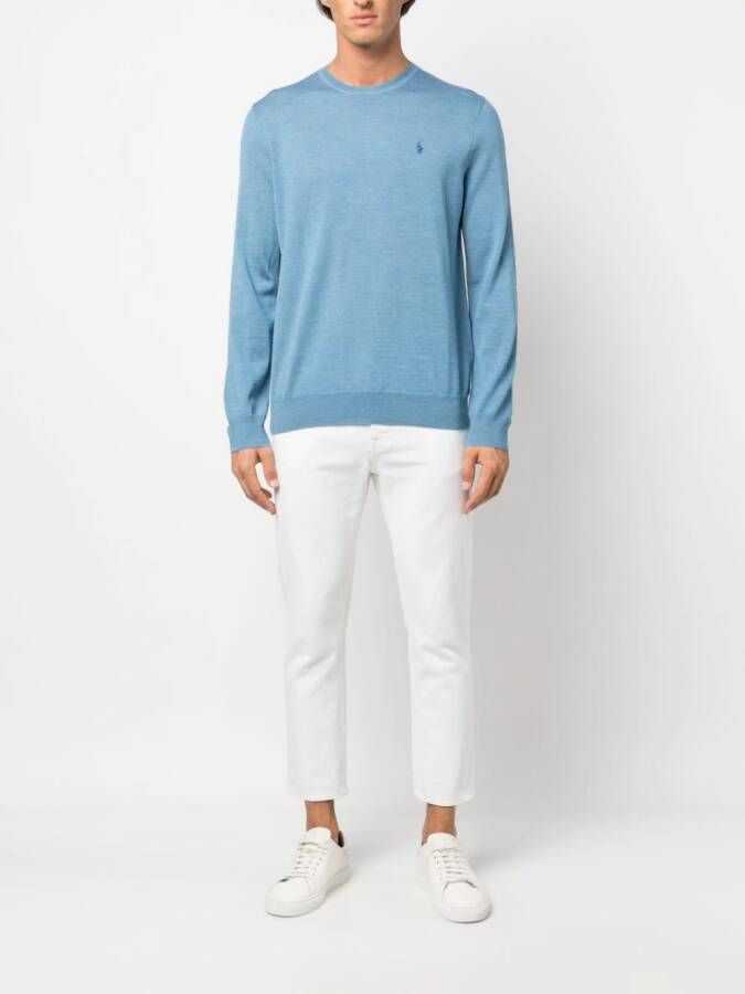 Polo Ralph Lauren Sweater met geborduurd logo Blauw