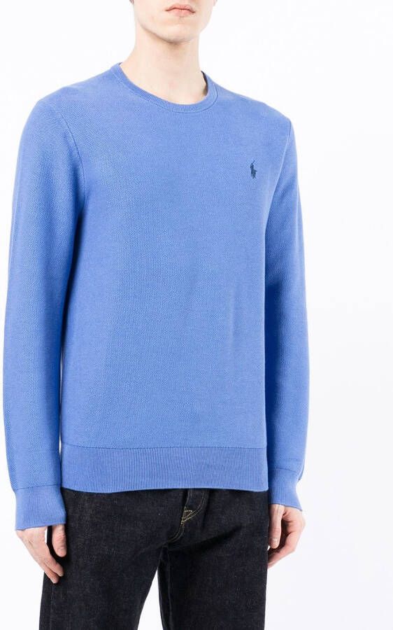 Polo Ralph Lauren Sweater met geborduurd logo Blauw