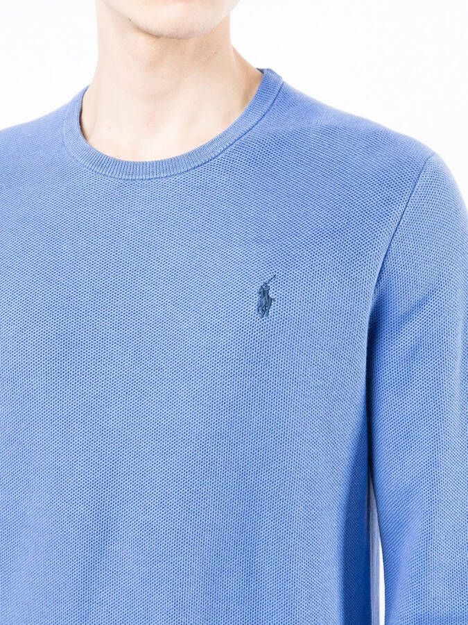 Polo Ralph Lauren Sweater met geborduurd logo Blauw