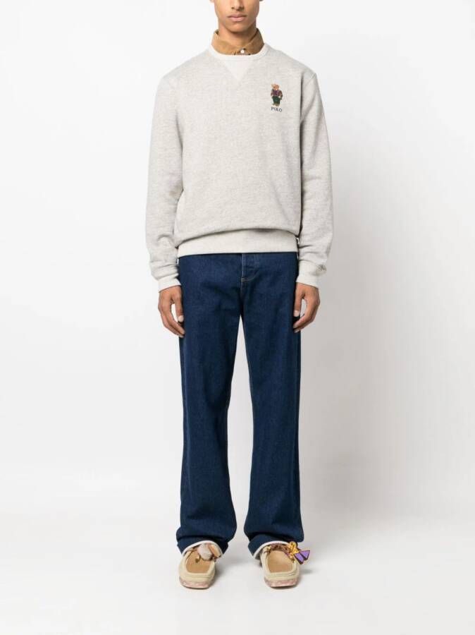 Polo Ralph Lauren Sweater met geborduurde doodskop Grijs