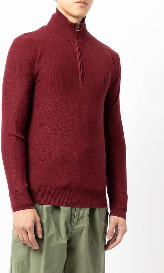Polo Ralph Lauren Sweater met halve rits Rood