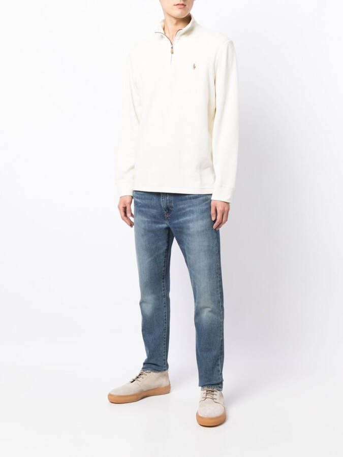 Polo Ralph Lauren Sweater met halve rits Wit