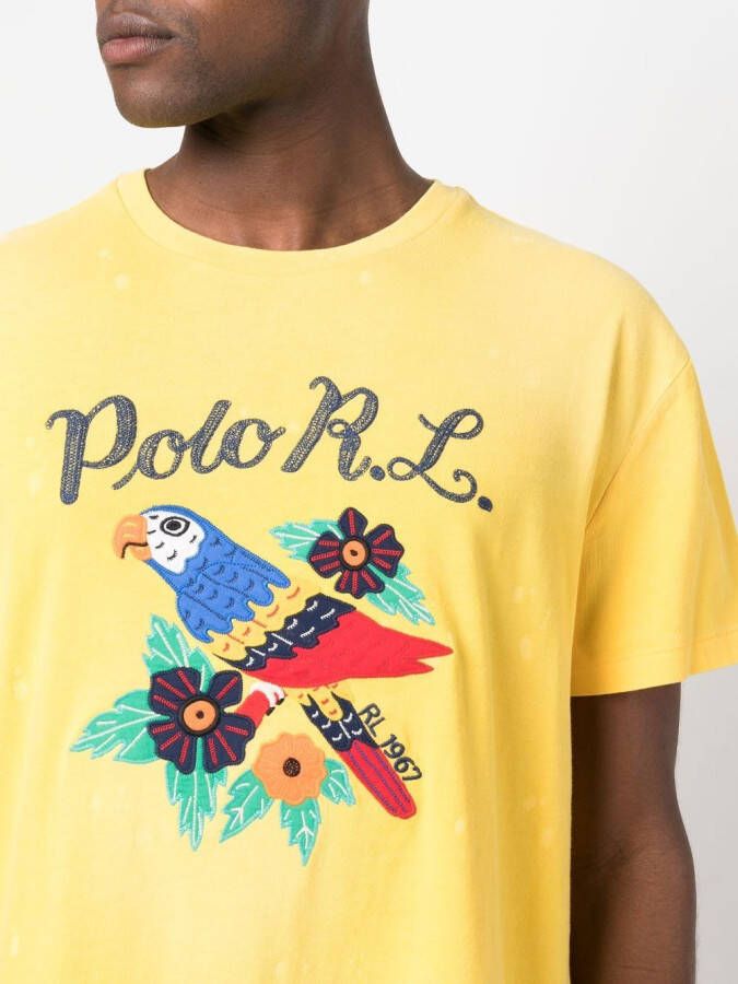 Polo Ralph Lauren T-shirt met borduurwerk Geel