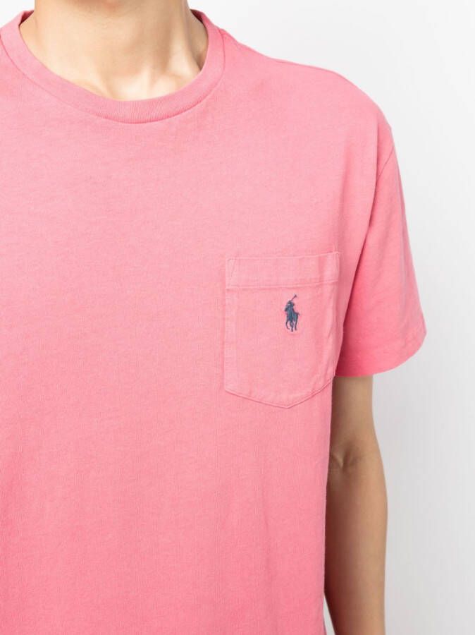 Polo Ralph Lauren T-shirt met borduurwerk Roze