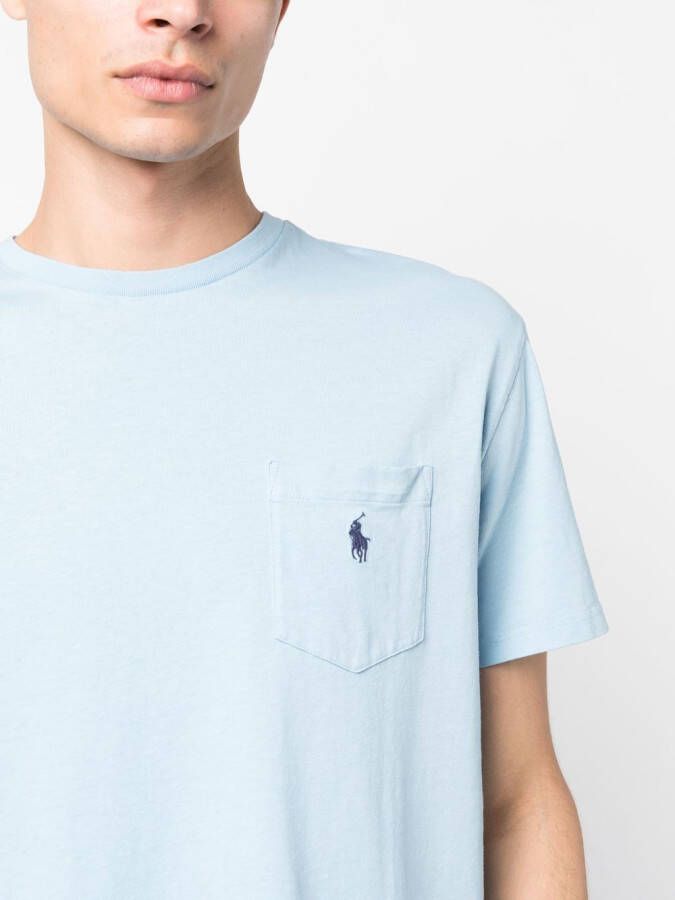 Polo Ralph Lauren T-shirt met borstzak Blauw