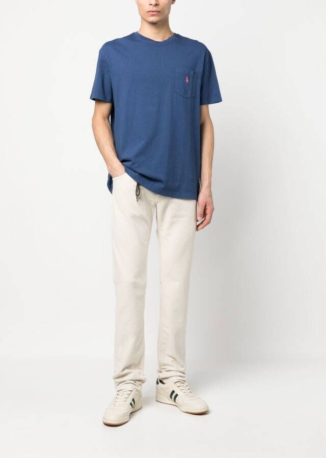 Polo Ralph Lauren T-shirt met borstzak Blauw